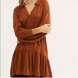 Free People Rust Women's Tunic Top/Dress